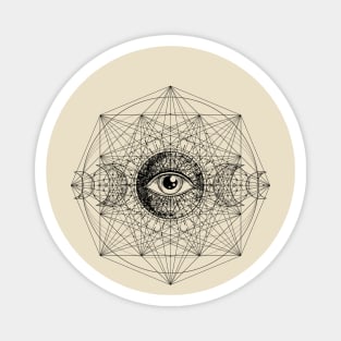 Sacred Geometry Eye of Providence Masonic Occult Esoteric Symbol Magnet